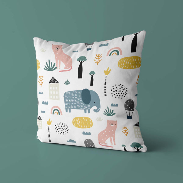 Animals Kids & Nursery Throw Pillow - Walk in the Jungle