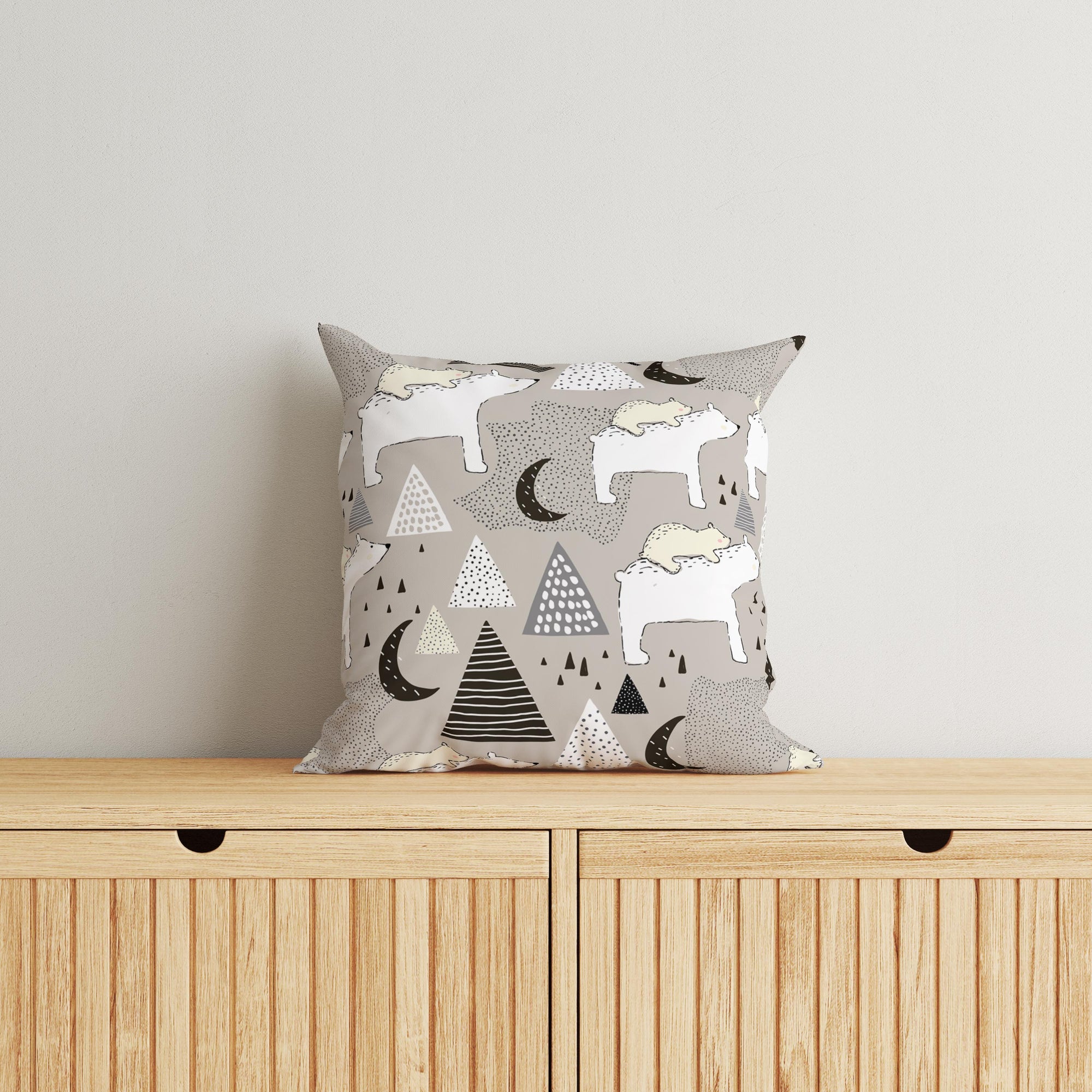 Bear Kids & Nursery Throw Pillow - Em-BEARace