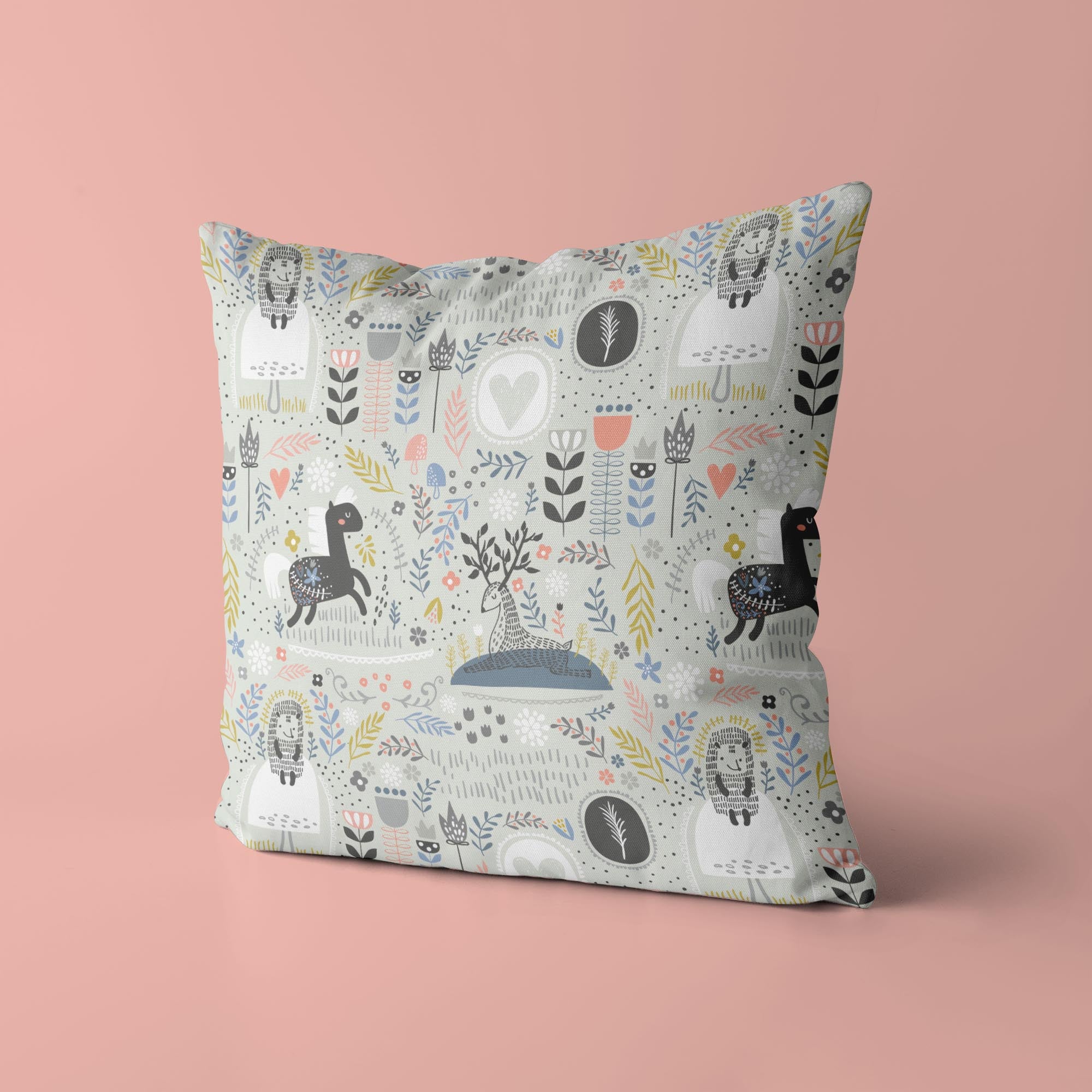 Forest Kids & Nursery Throw Pillow - Secret Forest