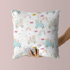 Llama/Unicorn Kids & Nursery Throw Pillow - Llamas and Rainbows