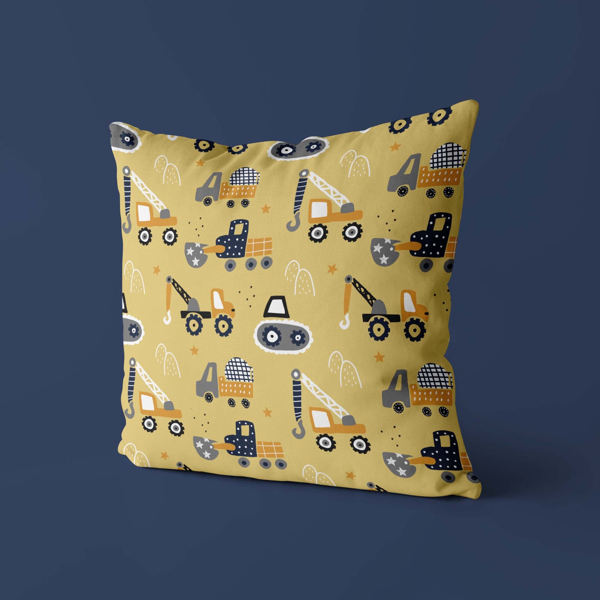 Constructions Kids & Nursery Throw Pillow - Build It Up