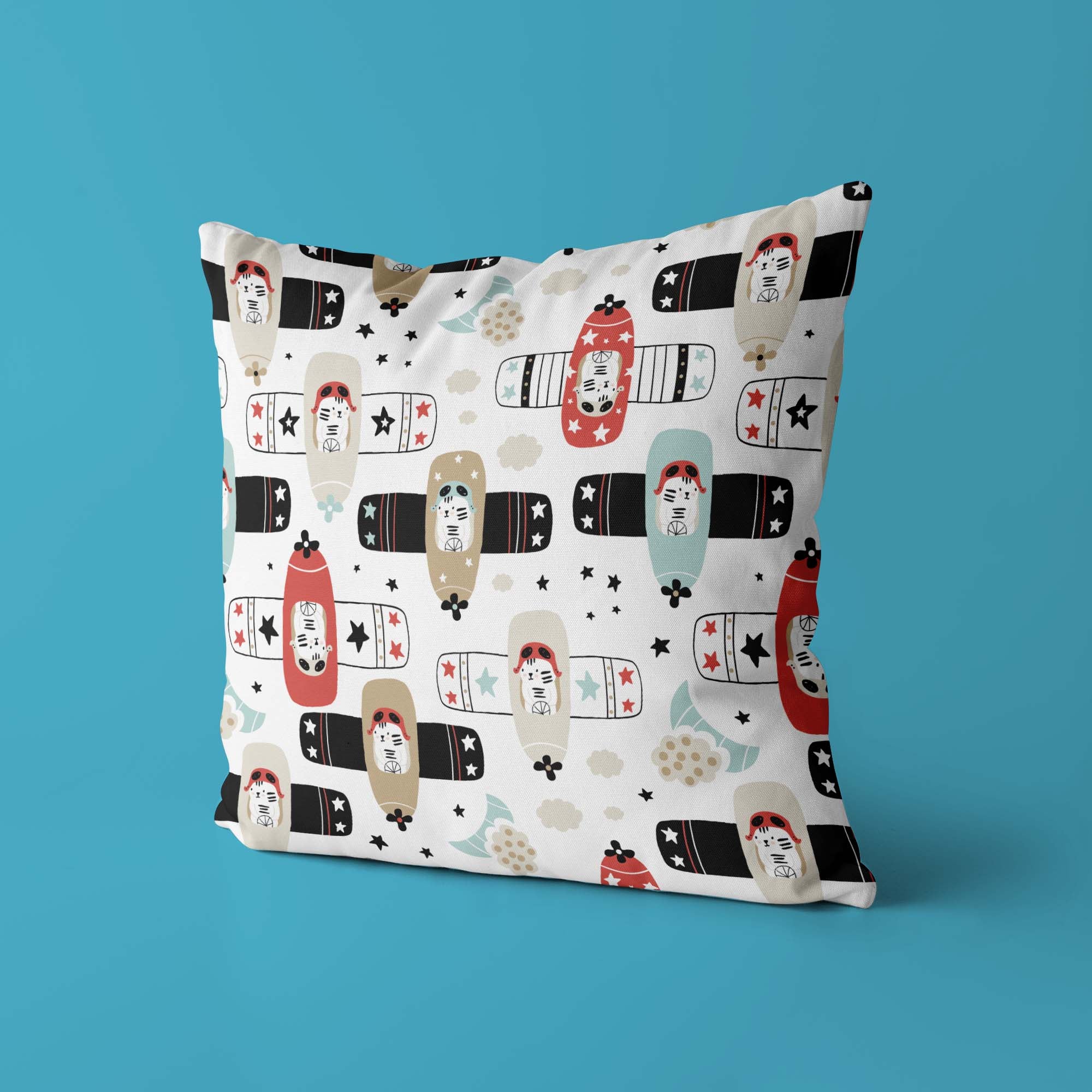 Airplane Kids & Nursery Throw Pillow - Dynamic Adventure