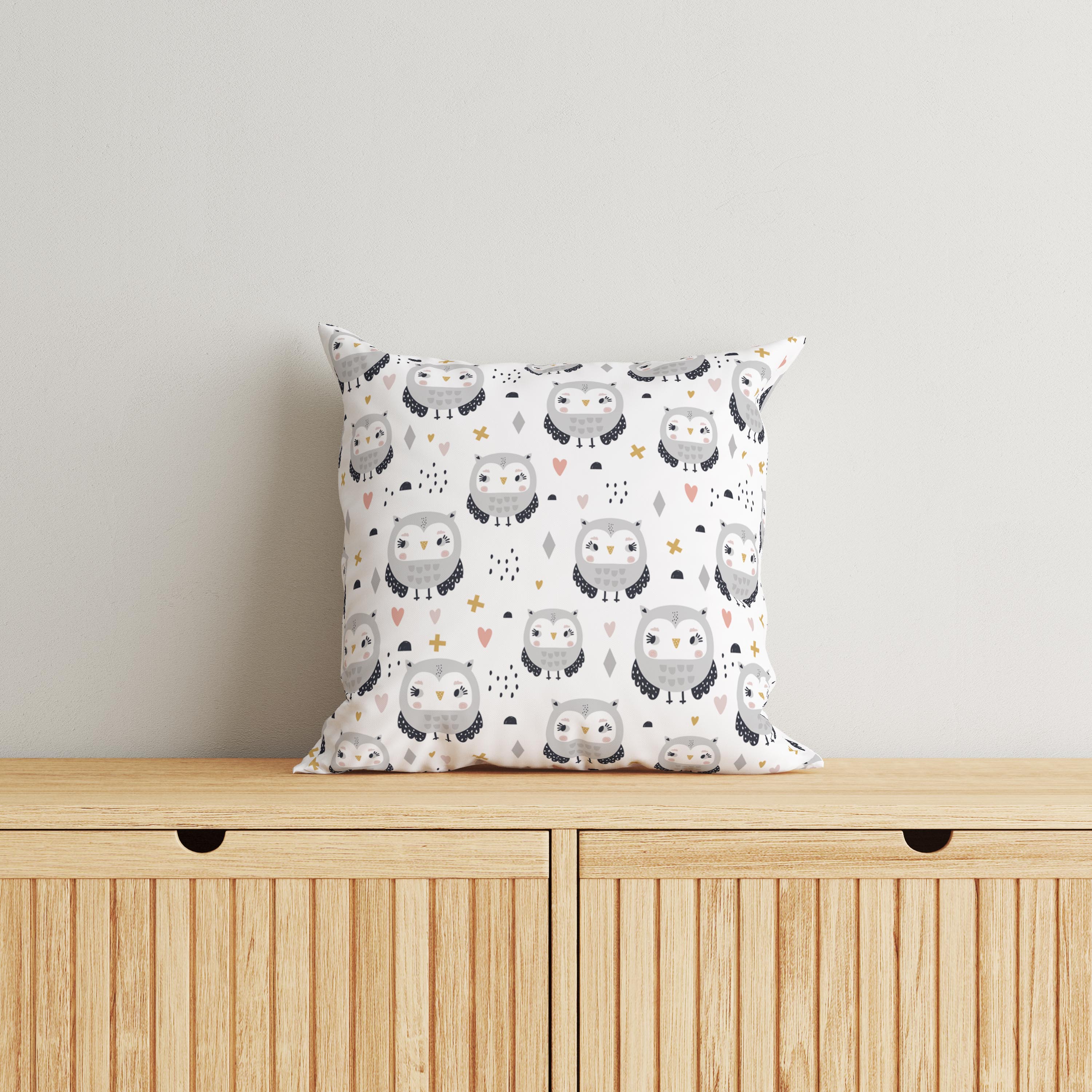 Owl Kids & Nursery Throw Pillow - Up Owl Night