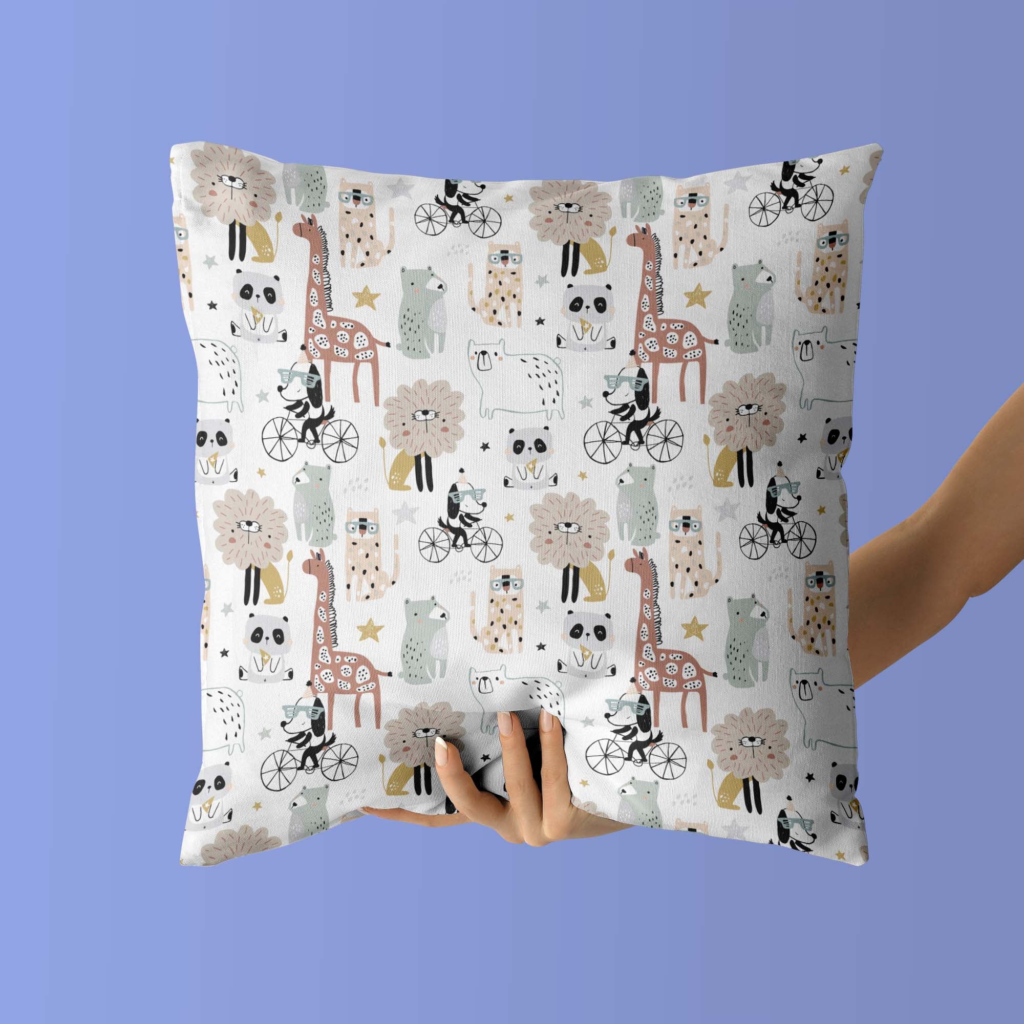 Animal Kids & Nursery Throw Pillow - Animal Parade