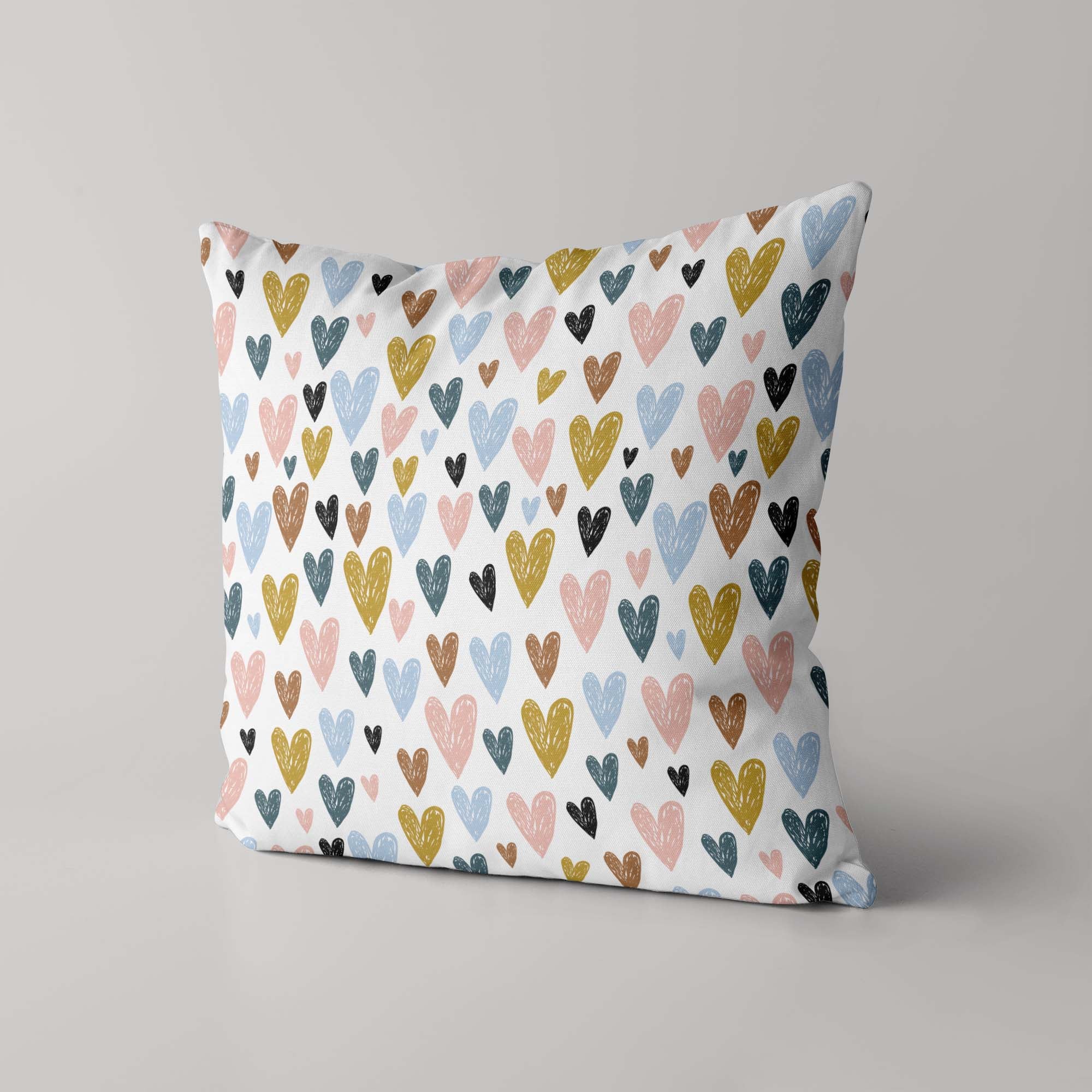 Hearts Kids & Nursery Throw Pillow - Heart Beats