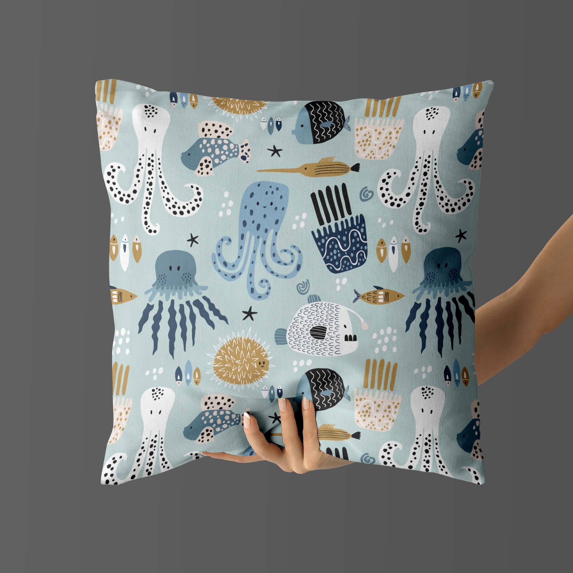 Sea Kids & Nursery Throw Pillow - Underwater Fun