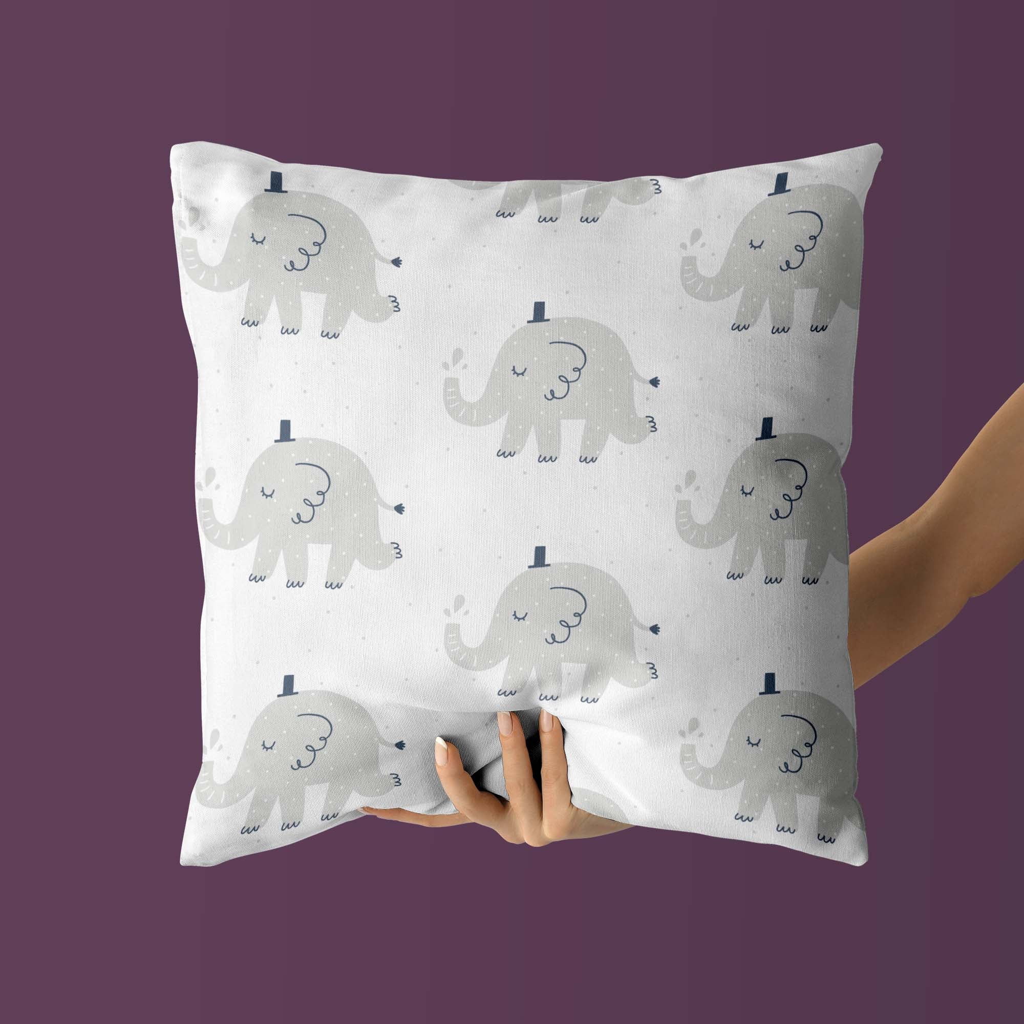 Elephant Kids & Nursery Throw Pillow - Gentle Elephants