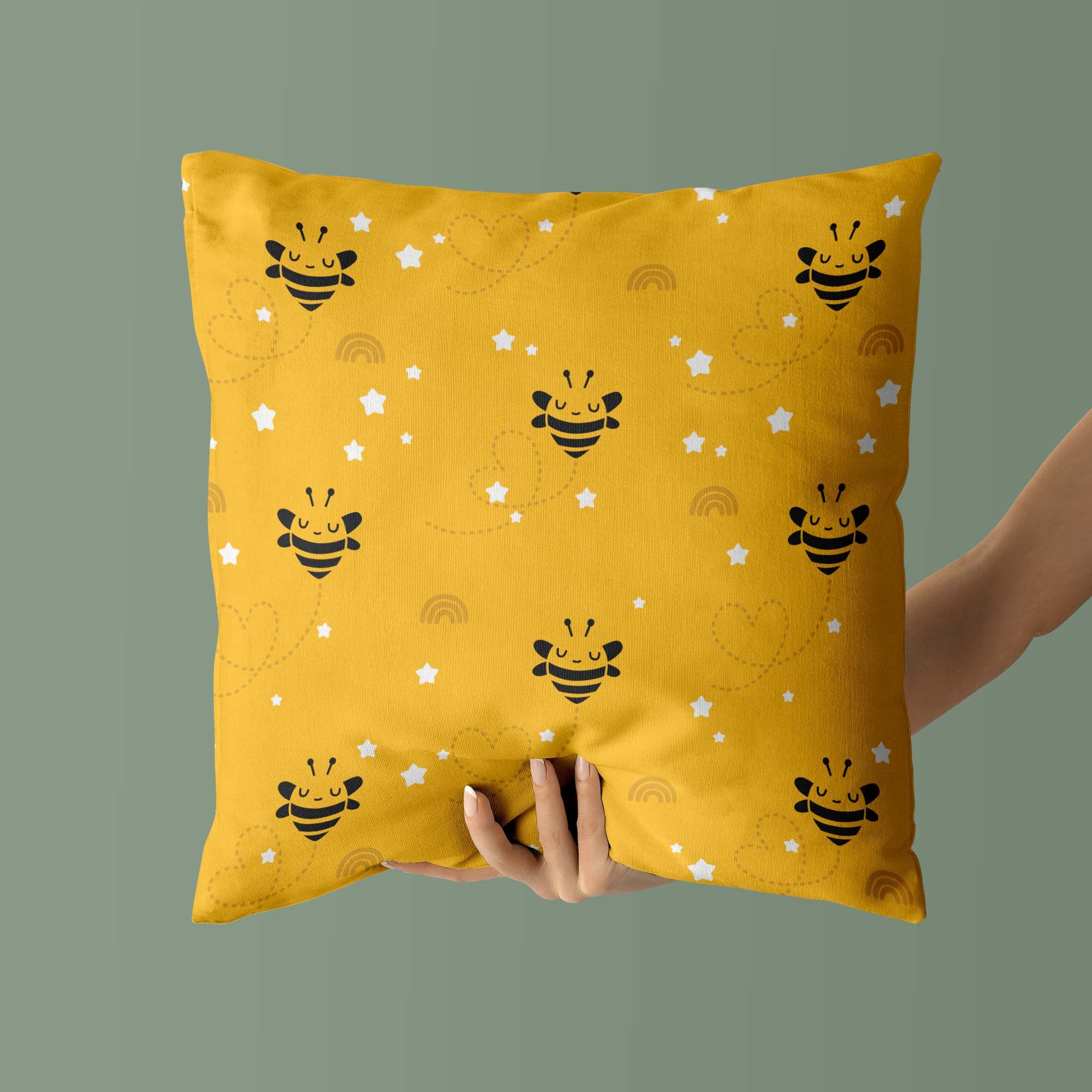 Bee Kids & Nursery Throw Pillow - Honeycomb