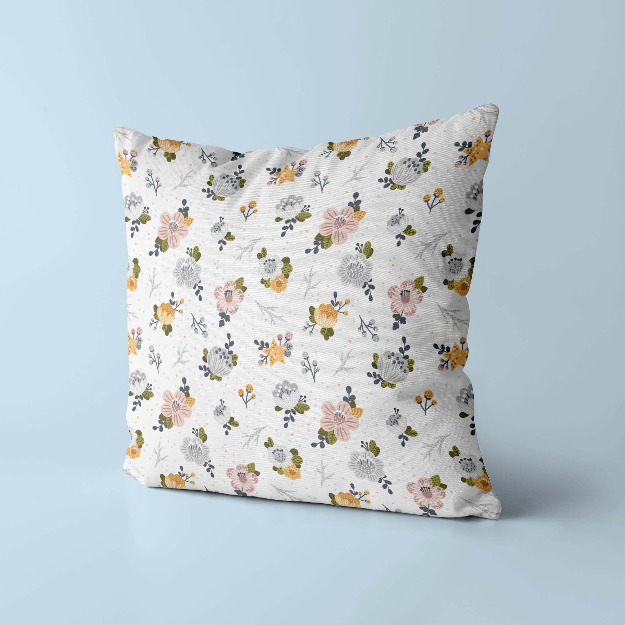 Floral Kids & Nursery Throw Pillow - Beauty Abloom