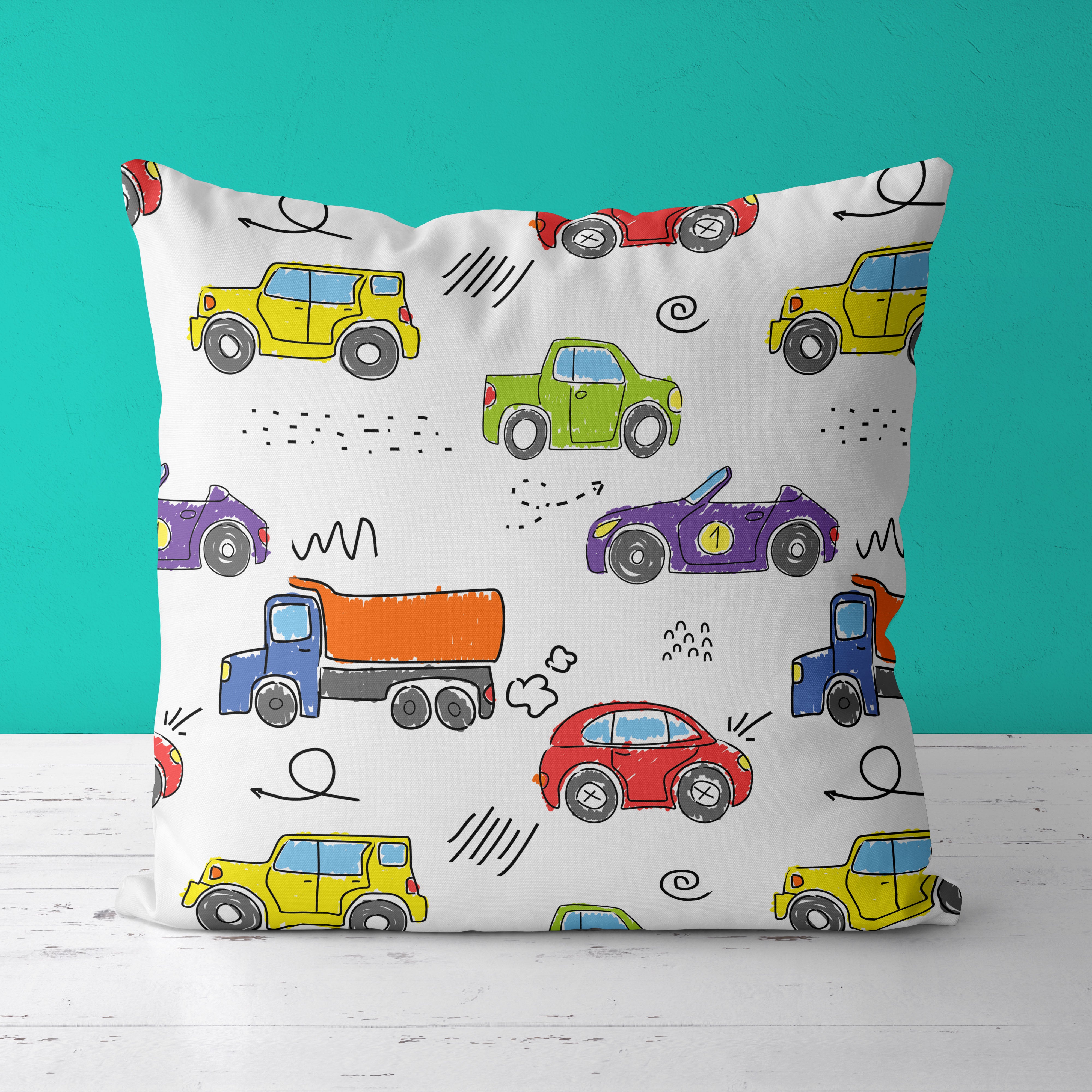 Cars Kids & Nursery Throw Pillow - Motor Escape