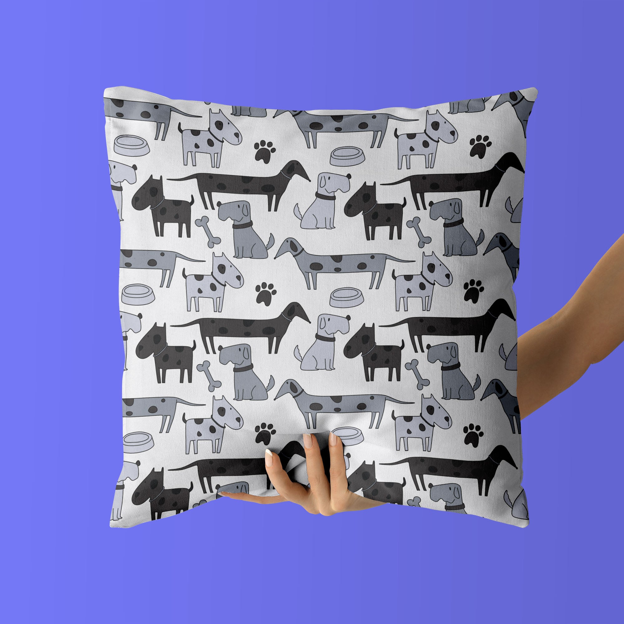 Dogs Kids & Nursery Throw Pillow - PAWssionate Hounds