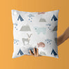 Animals Kids & Nursery Throw Pillow - Animal Camp