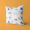 Animals Kids & Nursery Throw Pillow - Animal Camp