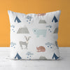 Animals Kids & Nursery Throw Pillow - Animal Camp