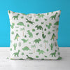 Dinosaur Kids & Nursery Throw Pillow - All Greens