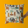 Animals Kids & Nursery Throw Pillow - Ferocious Critters