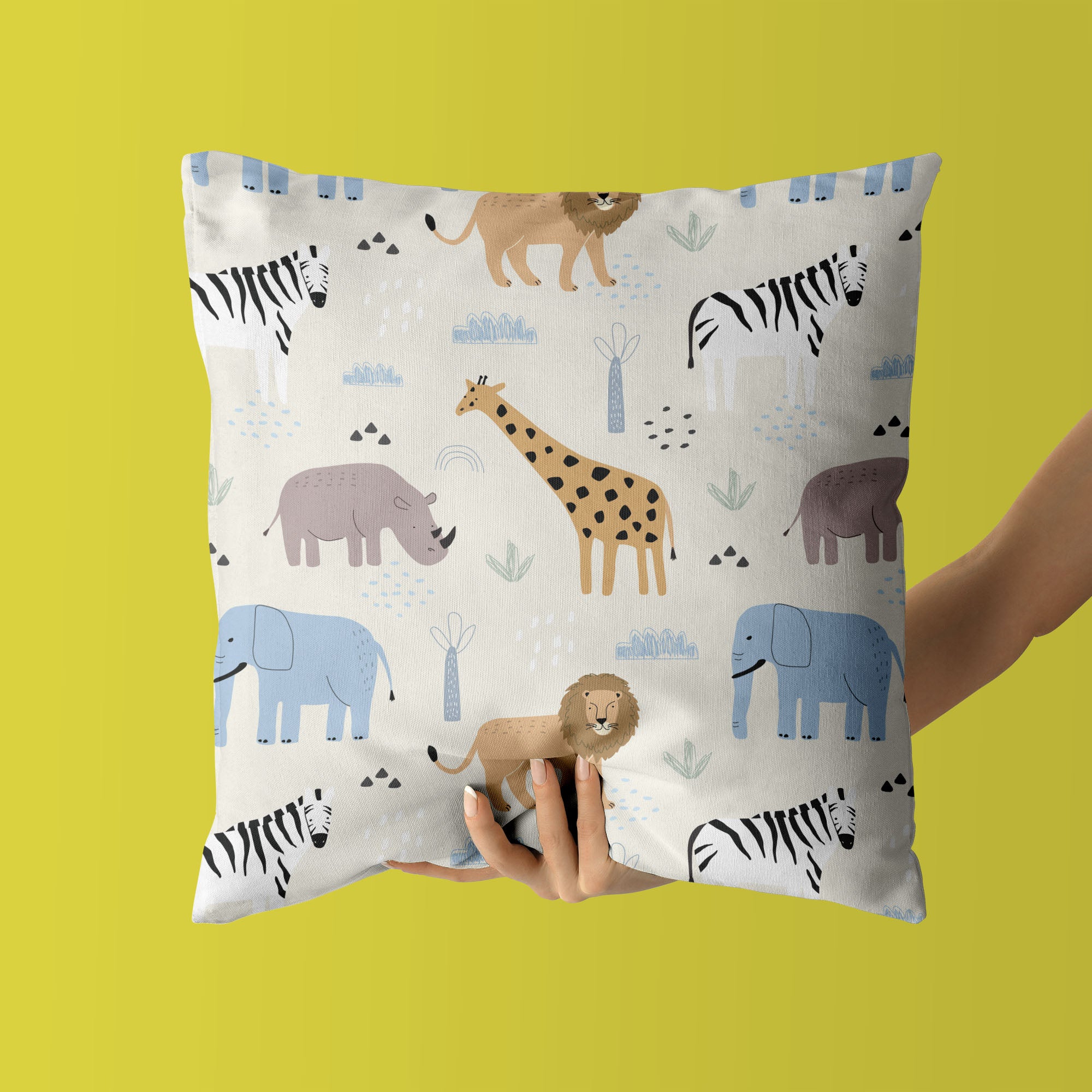 Animals Kids & Nursery Throw Pillow - Wild Voyage