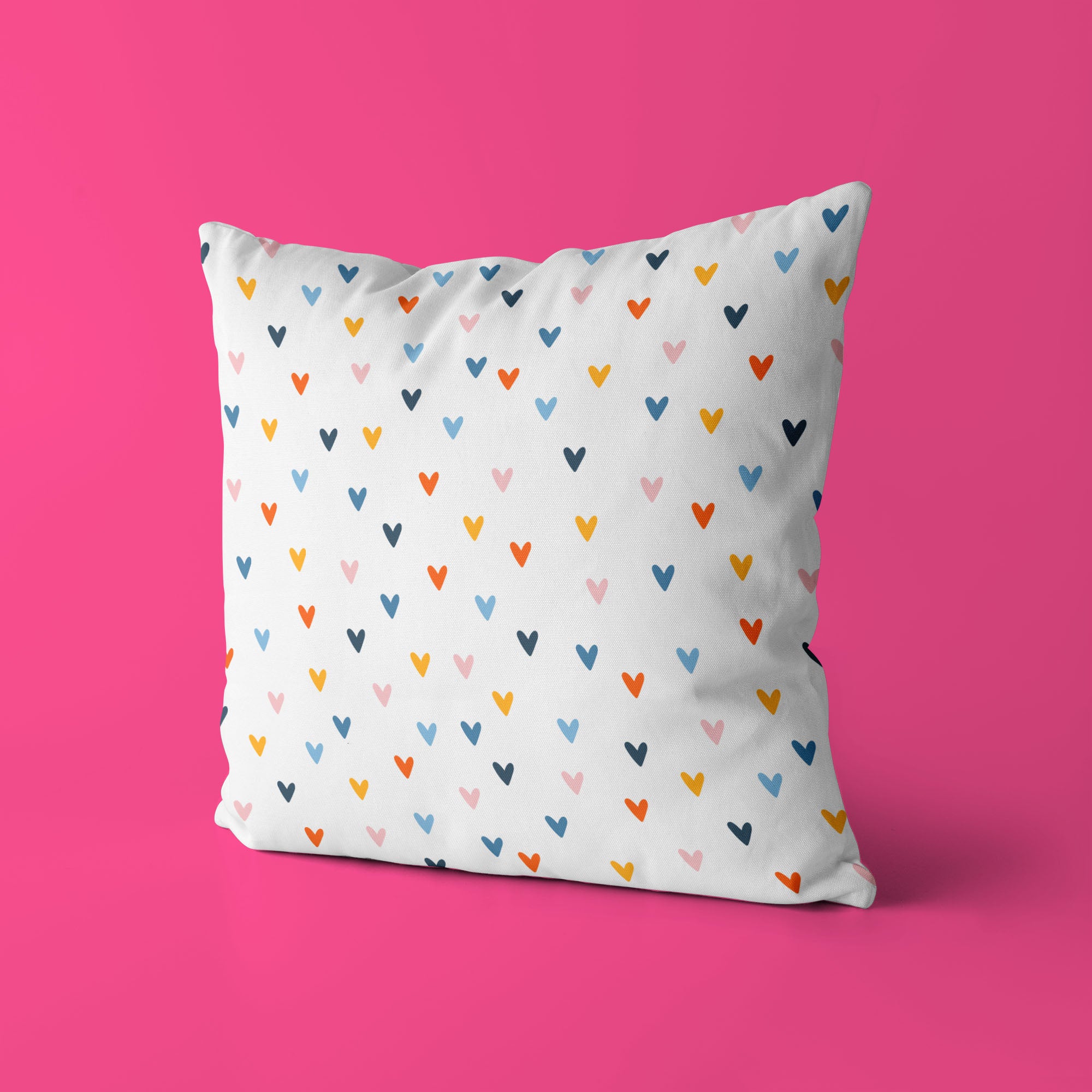 Hearts Kids & Nursery Throw Pillow - Jazzy Hearts