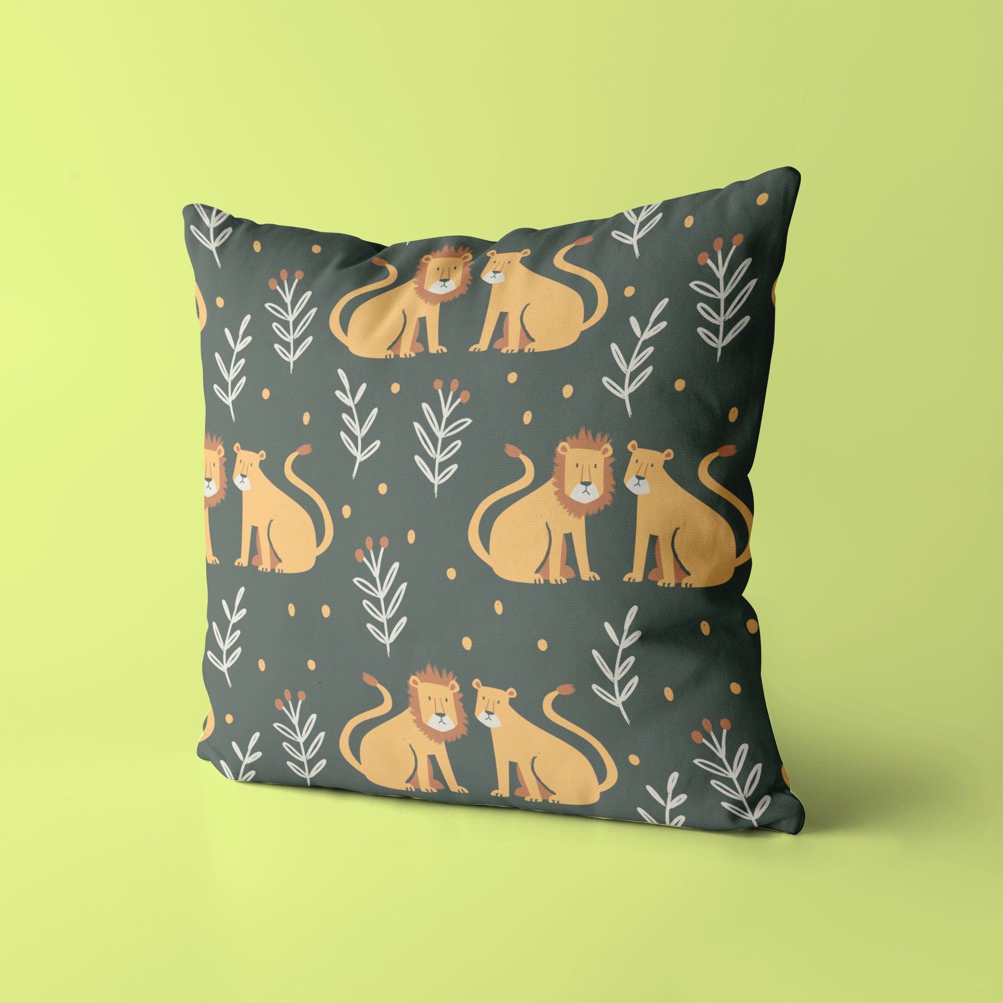 Kids & Nursery Throw Pillow - Jungle Royalty