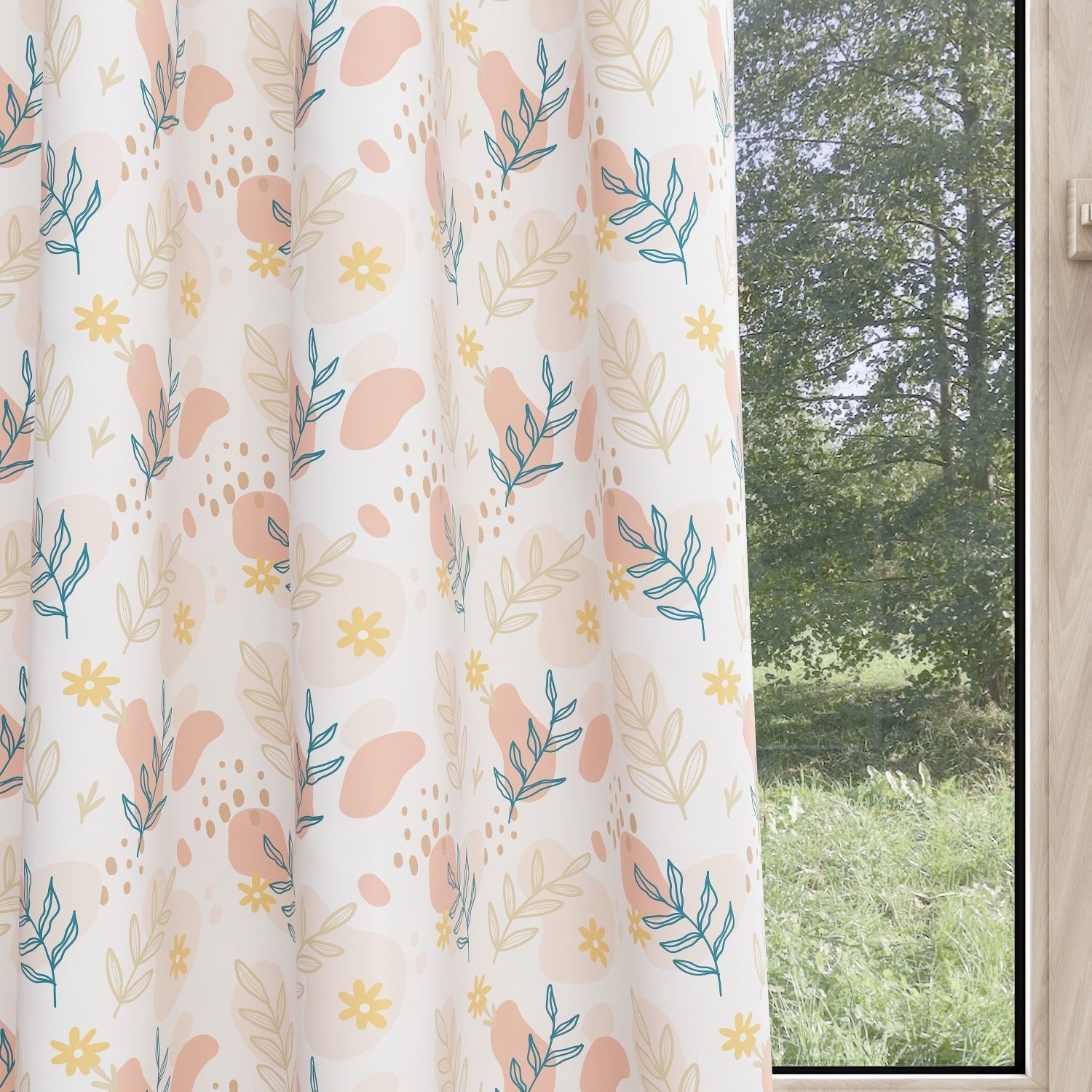 Leaves Kids & Nursery Blackout Curtains - Pinky Paradise