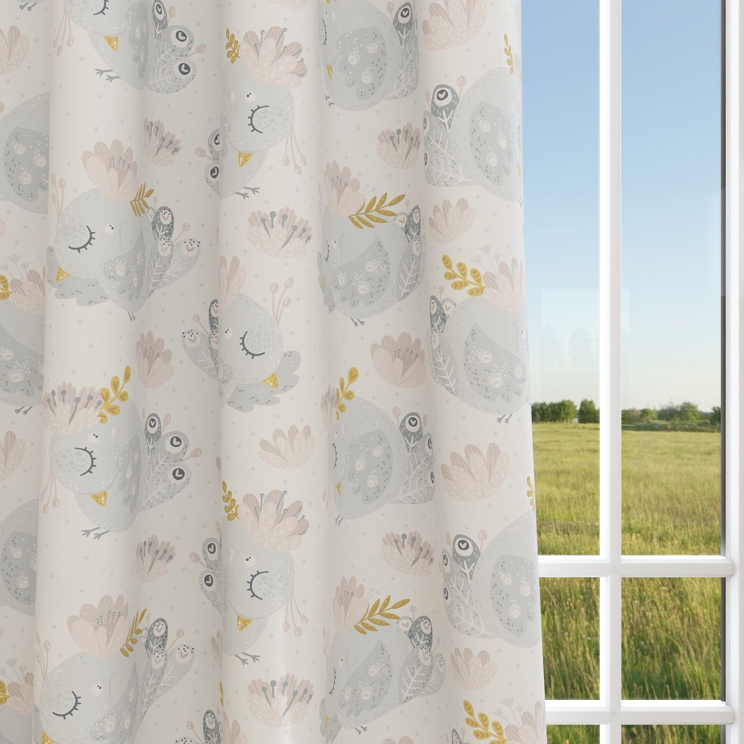 Birds Kids & Nursery Blackout Curtains - Quirky Pheasants