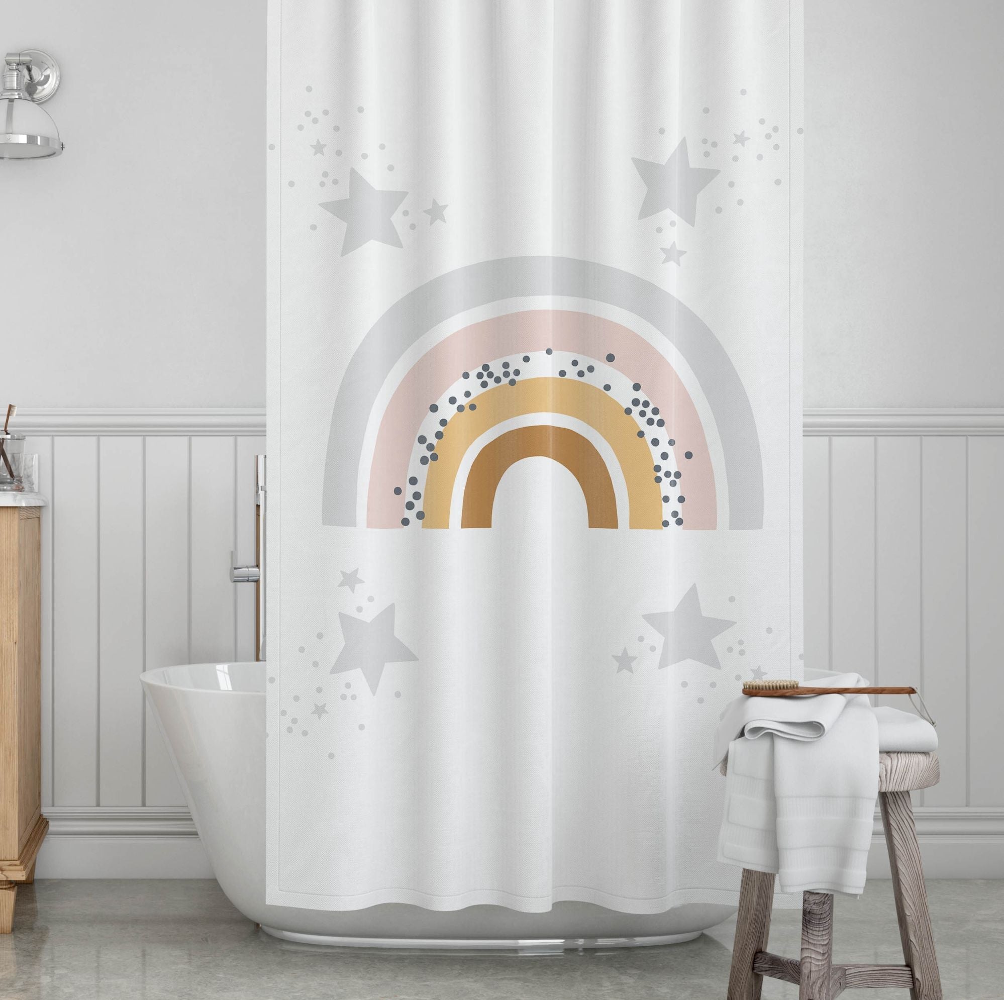 Rainbow Kids' Shower Curtains - Follow the Rainbow