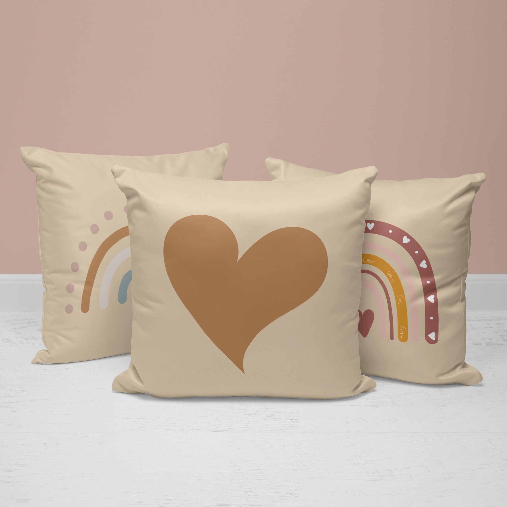 Rainbow Throw Pillows | Set of 3 | Collection: Rainbow Connect | For Nurseries & Kid's Rooms