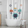 Robots Kids' Shower Curtains - Byte-Sized