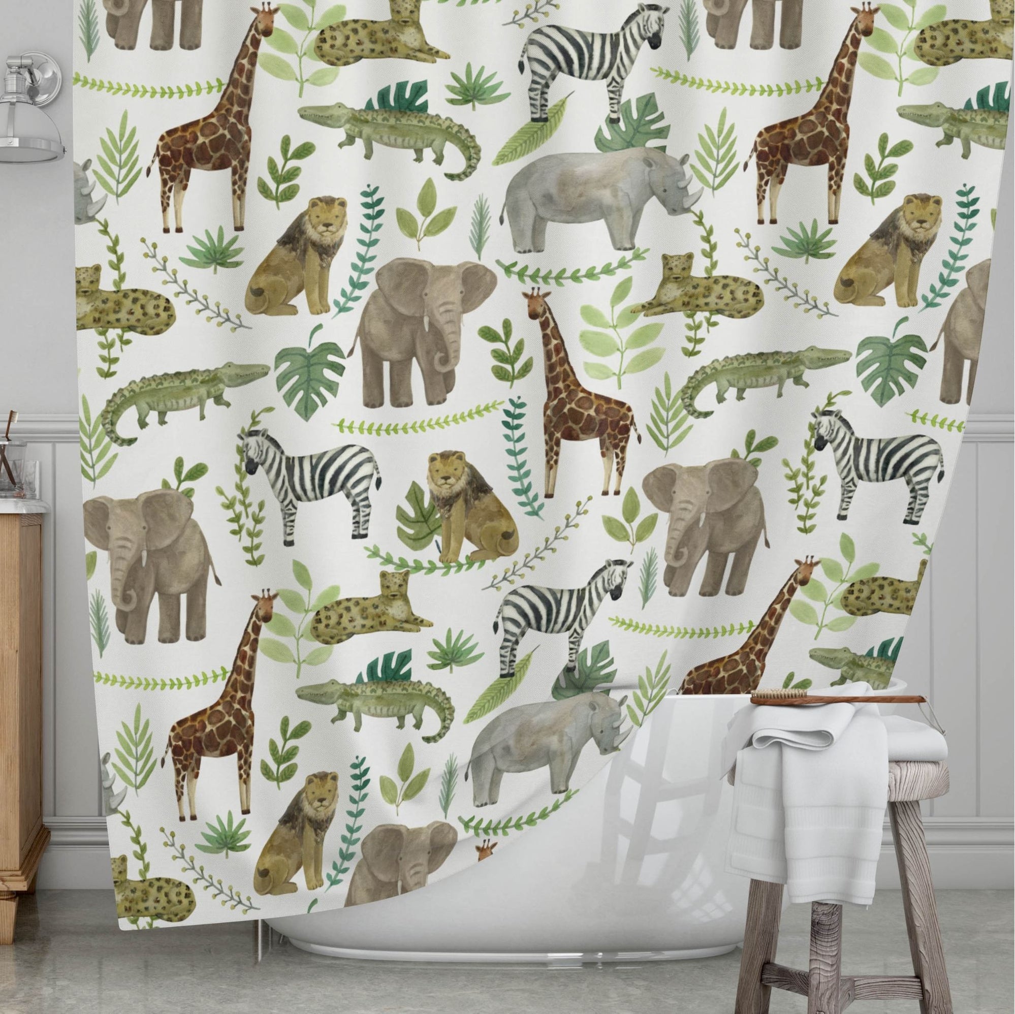 Safari Kids' Shower Curtains - Born To Be Wild