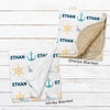 Personalized Nautical Blanket for Babies, Toddlers and Kids - Smooth Sailing