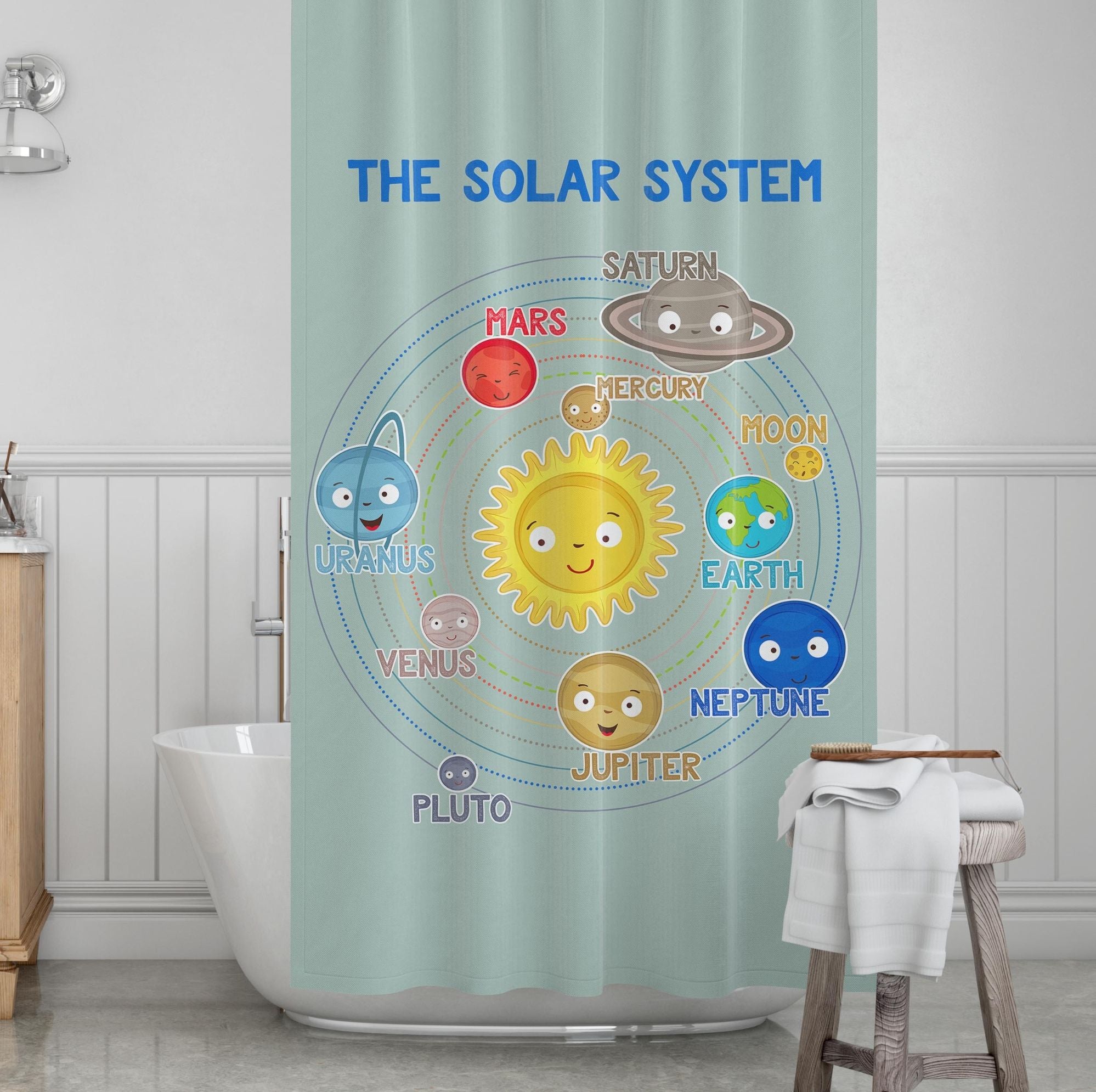 Space Kids' Shower Curtains - Launch To Space