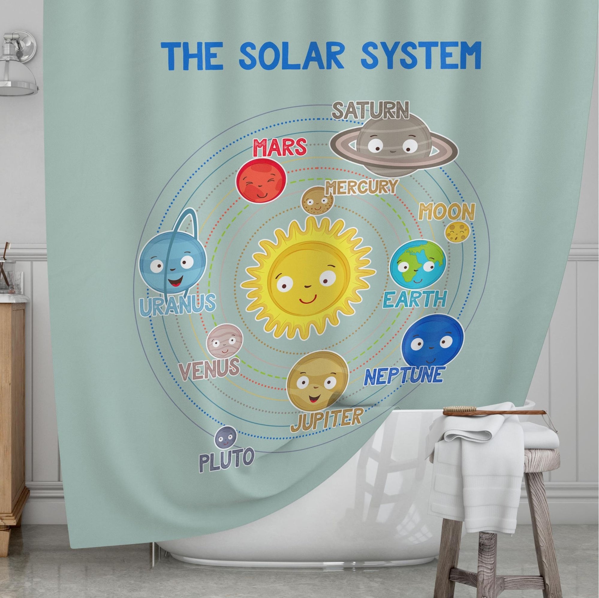 Space Kids' Shower Curtains - Launch To Space