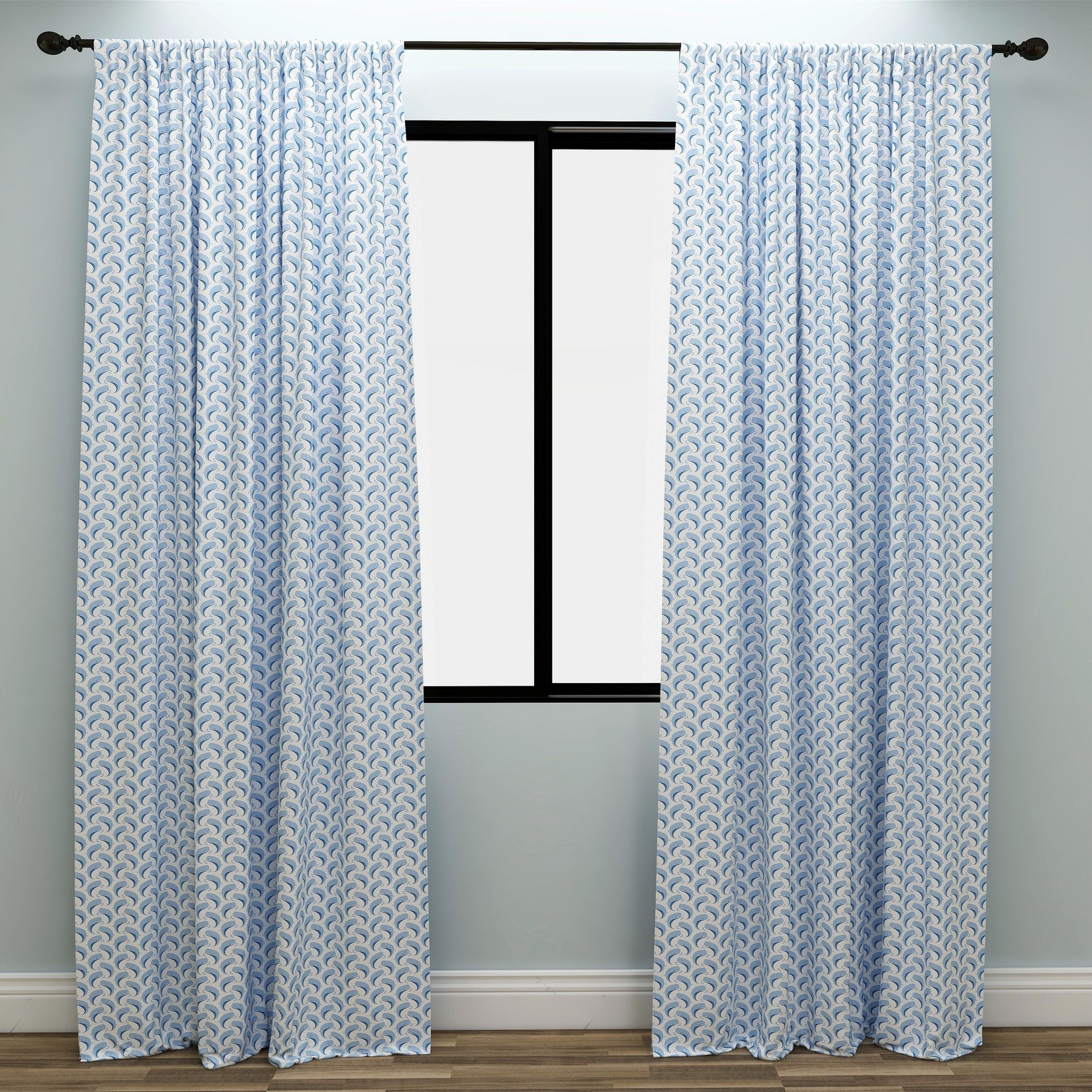 Sea King Sky Cotton Kids Curtains