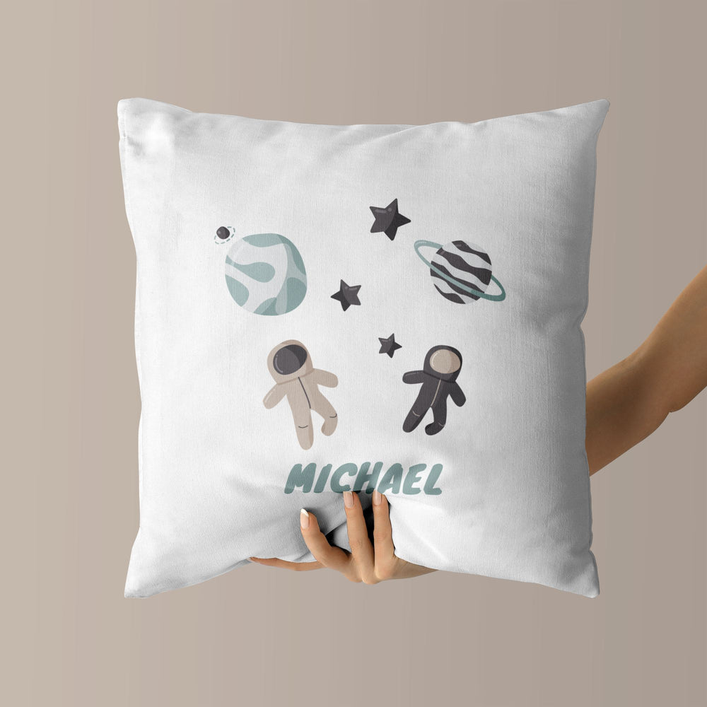 Personalized Space Throw Pillows | Set of 2 | Collection: Space Station | For Nurseries & Kid's Rooms