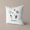 Personalized Space Throw Pillows | Set of 2 | Collection: Space Station | For Nurseries & Kid's Rooms