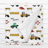 Personalized Construction Blanket for Babies, Toddlers and Kids - Building Blocks