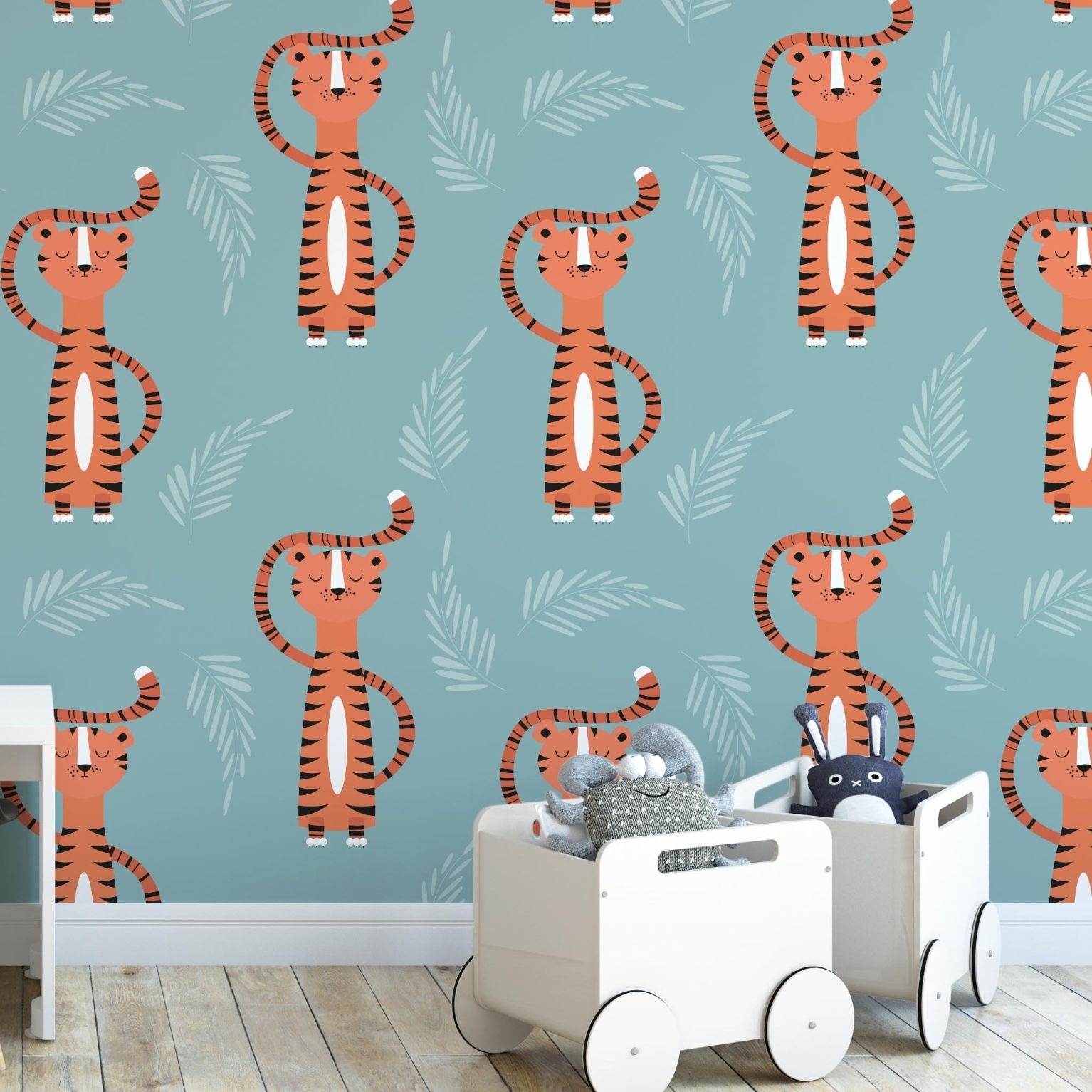 Tiger Peel and Stick Wallpaper or Traditional Wallpaper -  Tiger Camp