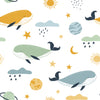 Kids & Nursery Blackout Curtains - Whale Gliding