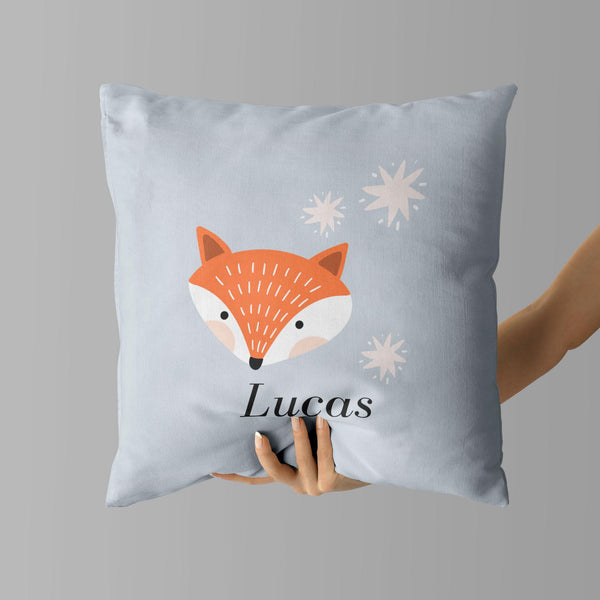 Personalized Fox Throw Pillows | Set of 2 | Collection: Gone in the Wild | For Nurseries & Kid's Rooms