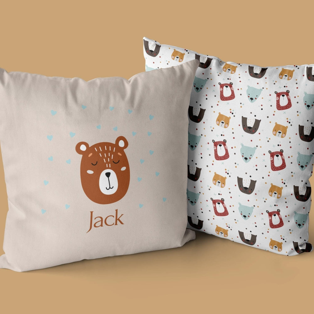 Personalized Woodland Throw Pillows | Set of 2 | Collection: Wild Ones | For Nurseries & Kid's Rooms