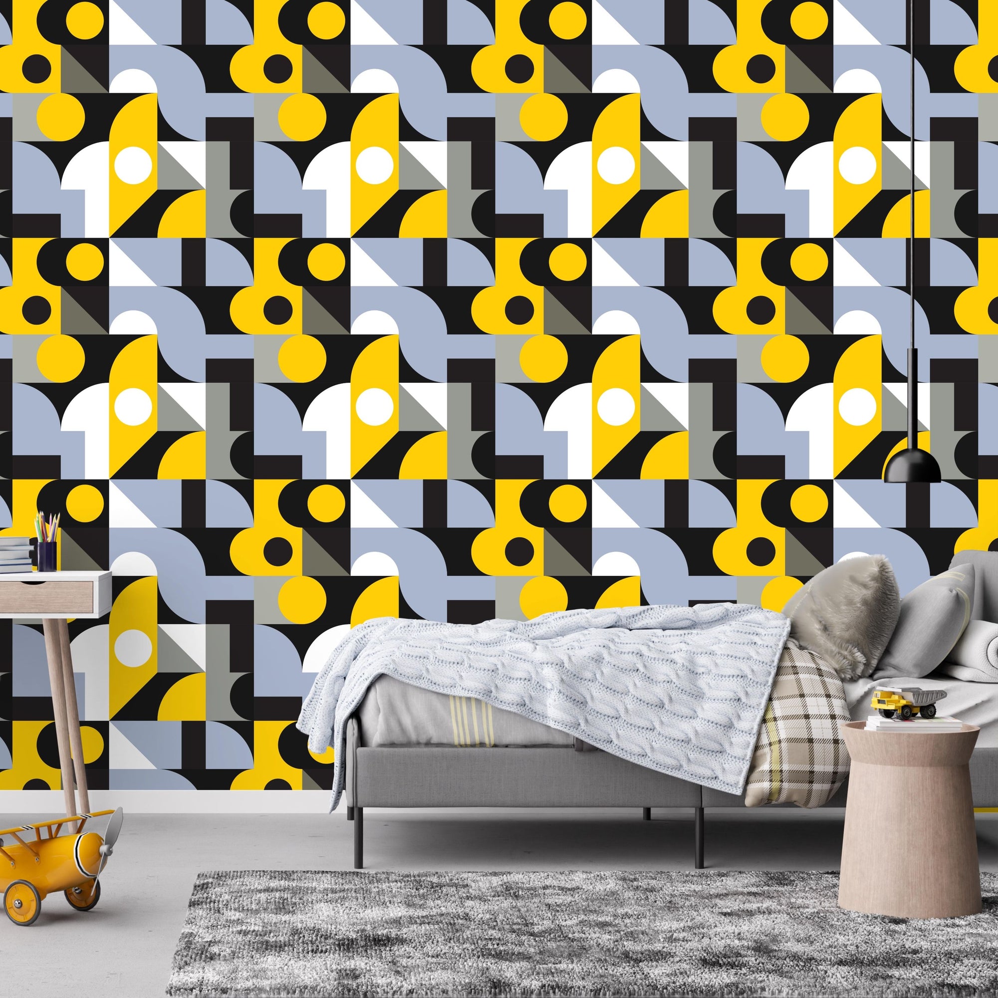 Geometric Themed Wallpaper for Nursery and Kids Rooms - Geometric Zest