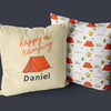 Personalized Camping Throw Pillows | Set of 2 | Collection: Adventurer's Cabin | For Nurseries & Kid's Rooms