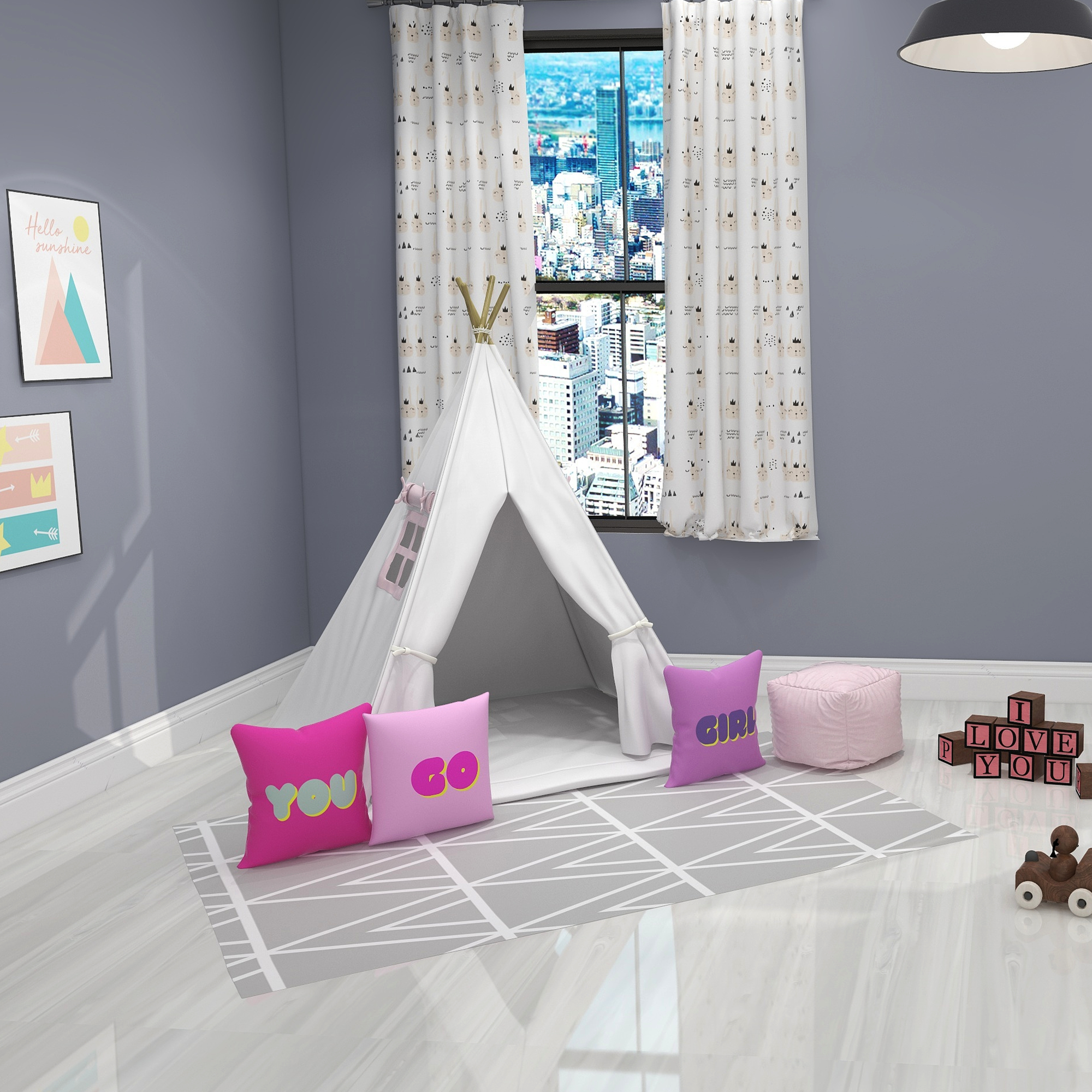 Little Lady in Pink Kids Teepee