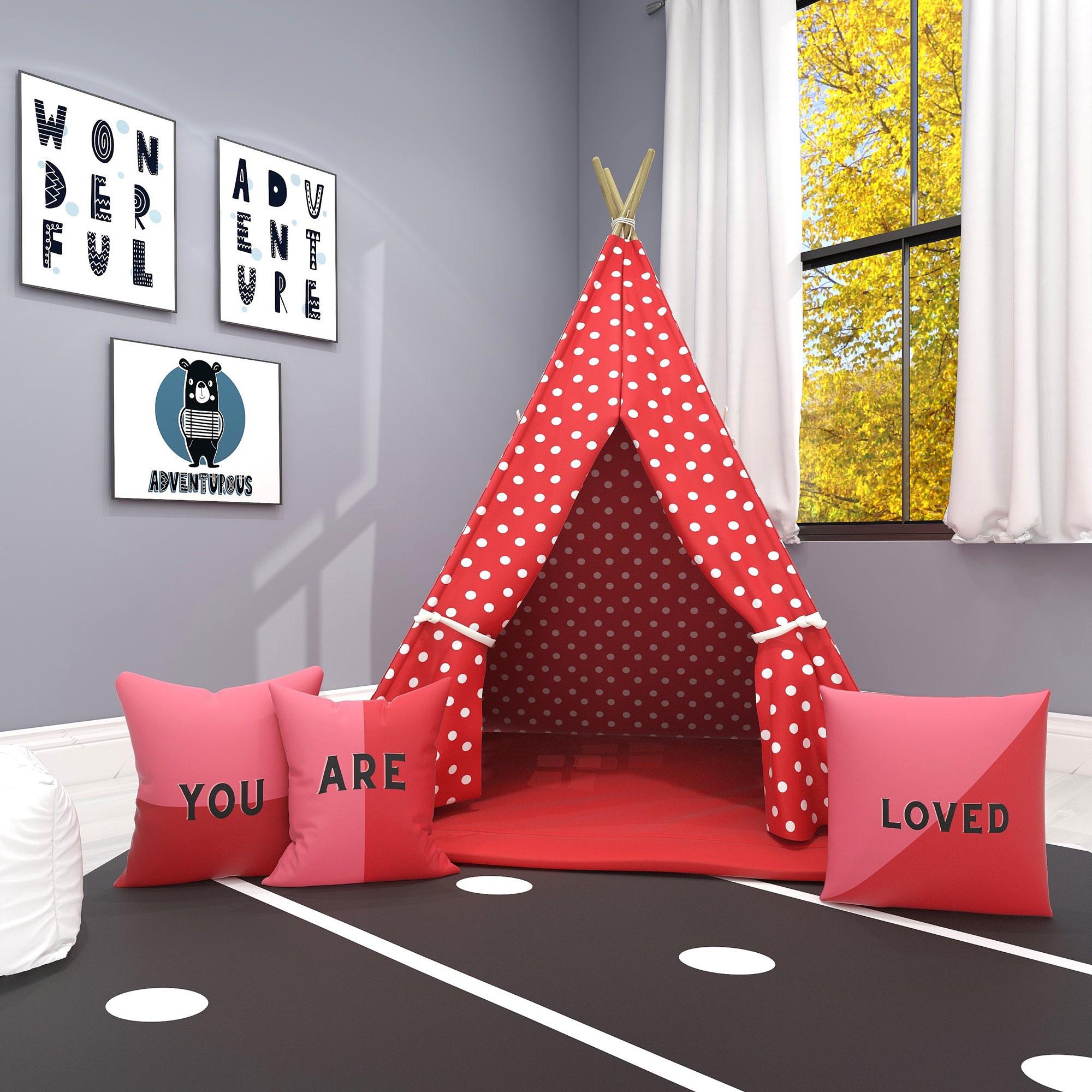 Berry Red Kids Teepee