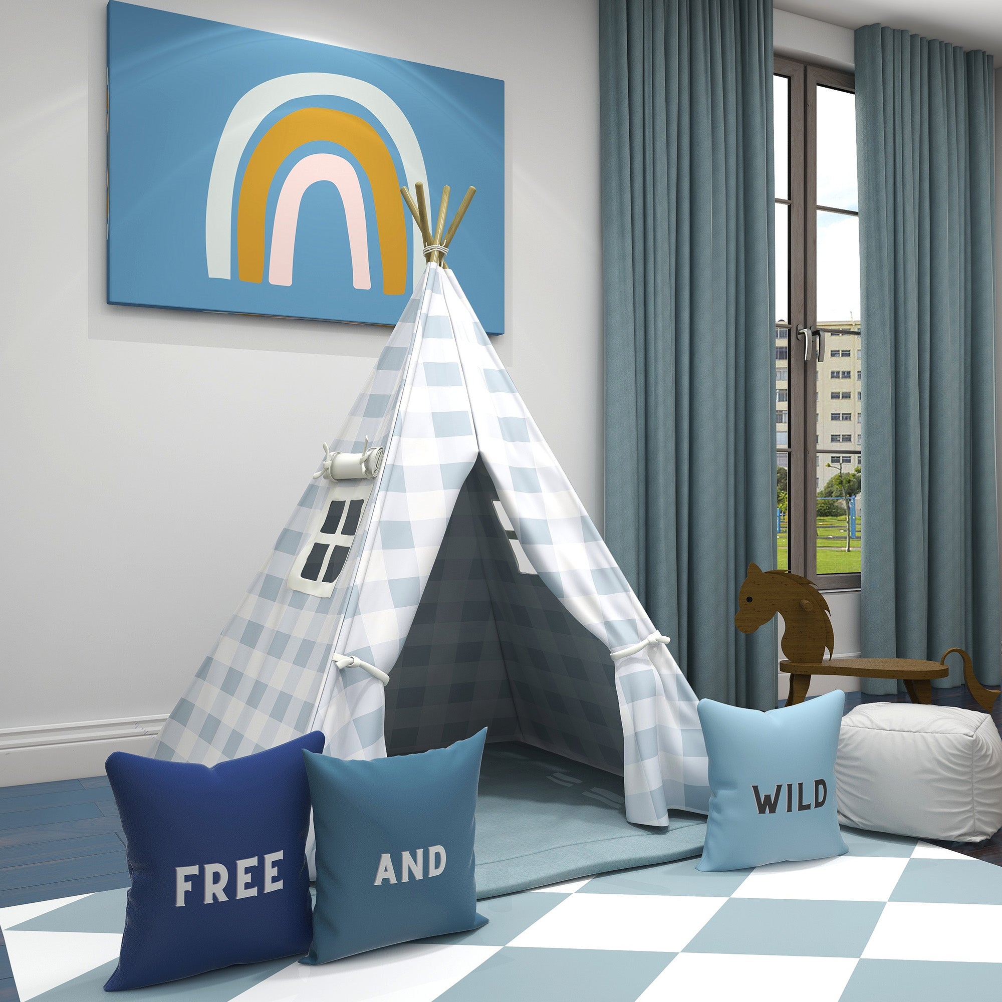 My Lovely Blue Kids Teepee